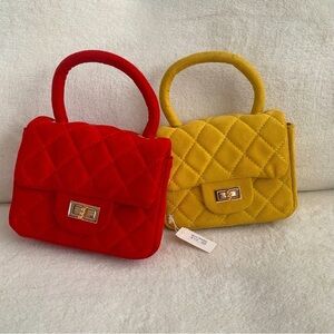 Mini Quilted Top Handle and Crossbody Purse Set